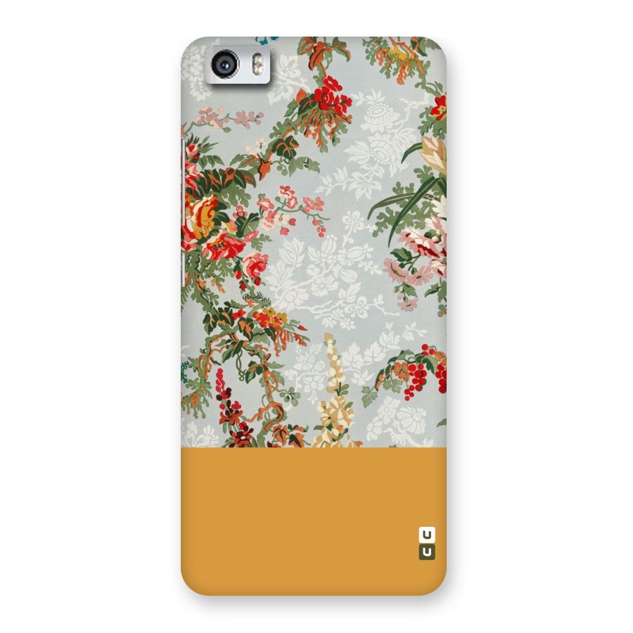 Golden Stripe on Floral Back Case for Xiaomi Redmi Mi5