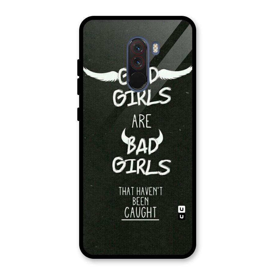 Good Bad Girls Glass Back Case for Poco F1