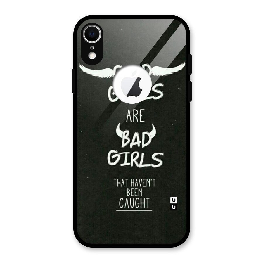 Good Bad Girls Glass Back Case for iPhone XR Logo Cut