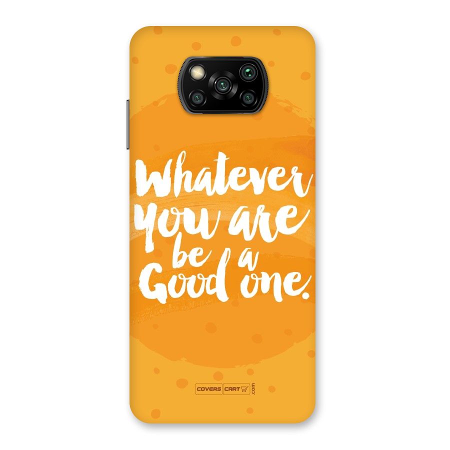 Good One Quote Back Case for Poco X3