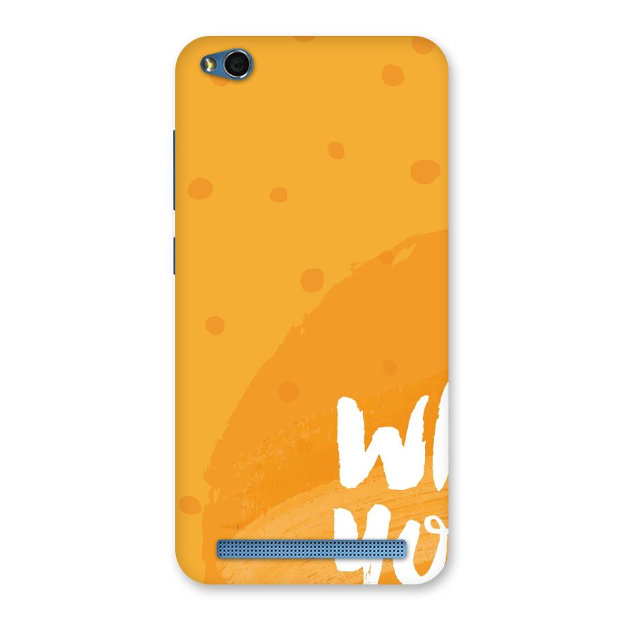 Good One Quote Back Case for Redmi 5A