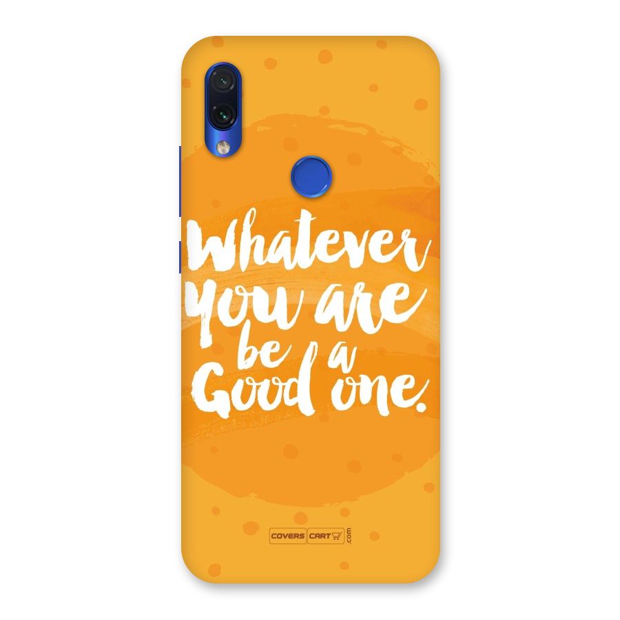 Good One Quote Back Case for Redmi Note 7