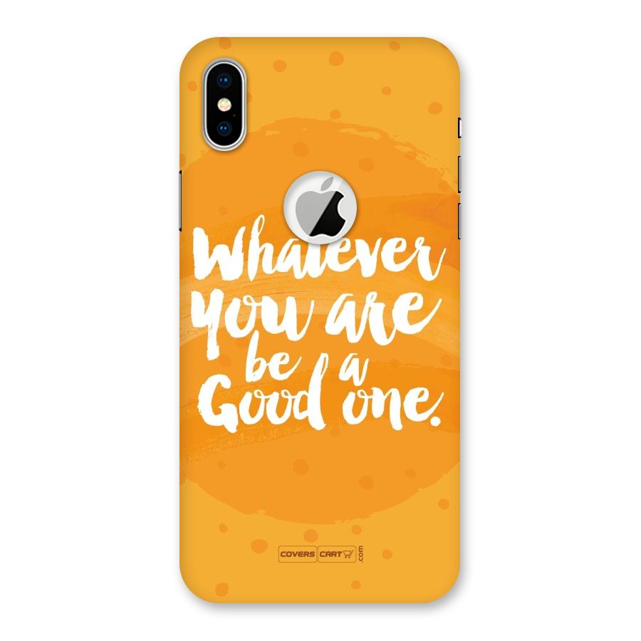 Good One Quote Back Case for iPhone X Logo Cut