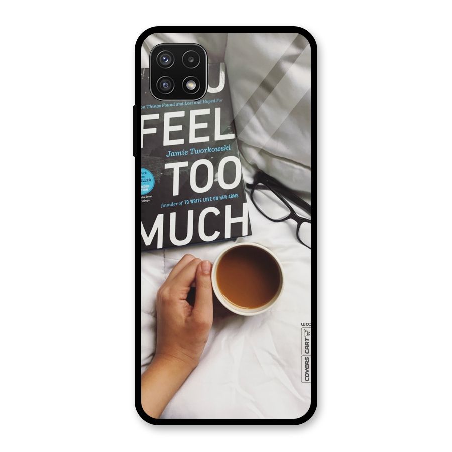 Good Reads And Coffee Glass Back Case for Galaxy A22 5G