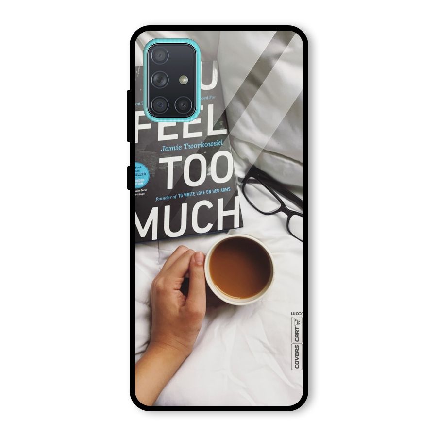 Good Reads And Coffee Glass Back Case for Galaxy A71