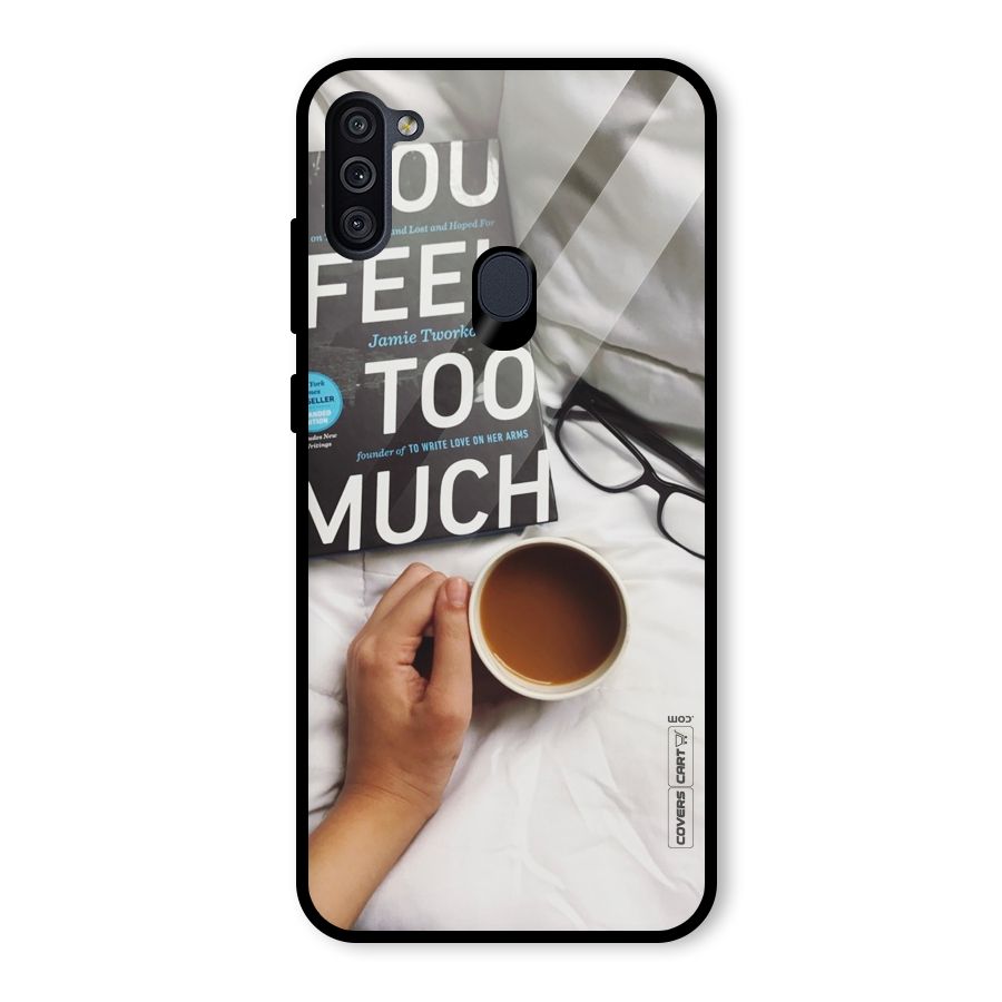 Good Reads And Coffee Glass Back Case for Galaxy M11