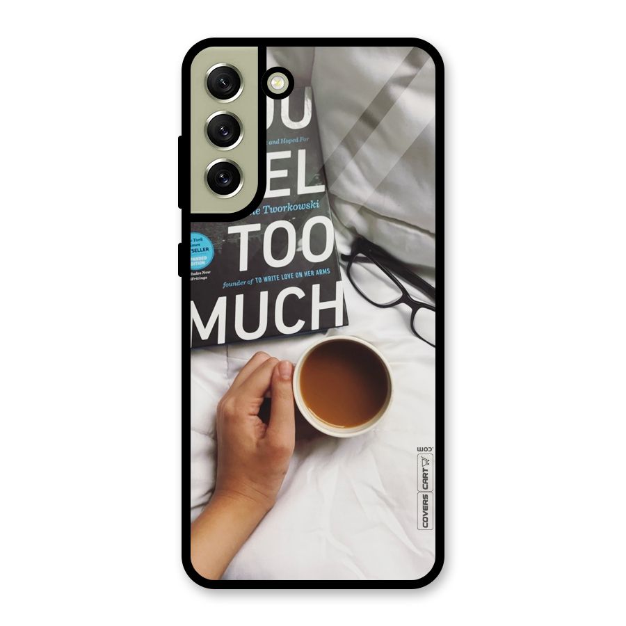 Good Reads And Coffee Glass Back Case for Galaxy S21 FE 5G