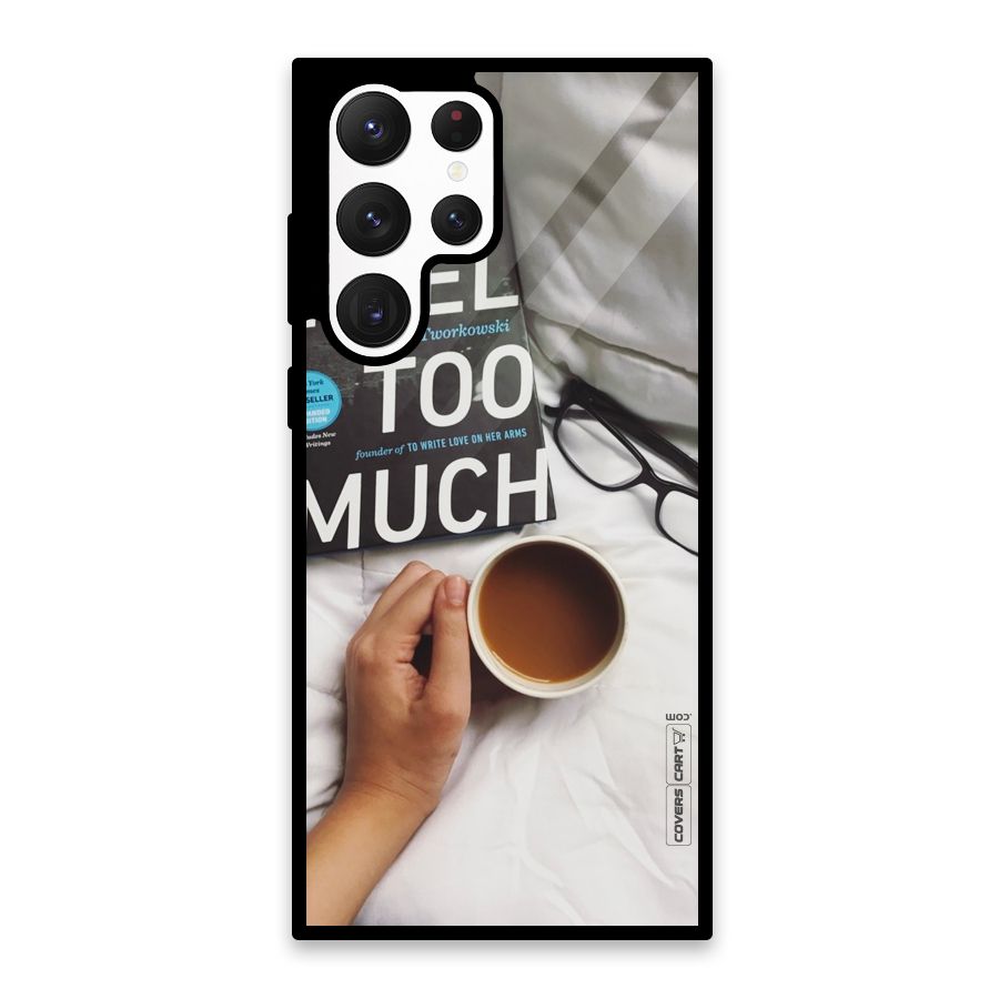 Good Reads And Coffee Glass Back Case for Galaxy S22 Ultra 5G