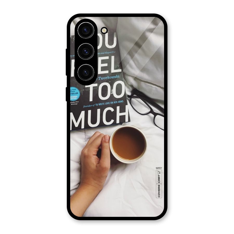 Good Reads And Coffee Glass Back Case for Galaxy S23 Plus
