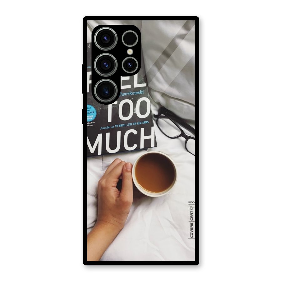Good Reads And Coffee Glass Back Case for Galaxy S23 Ultra