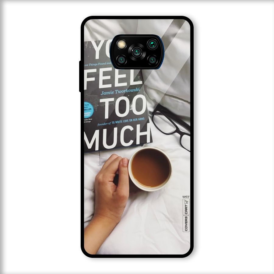 Good Reads And Coffee Glass Back Case for Poco X3