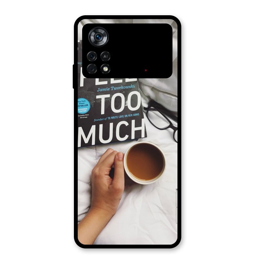 Good Reads And Coffee Glass Back Case for Poco X4 Pro 5G