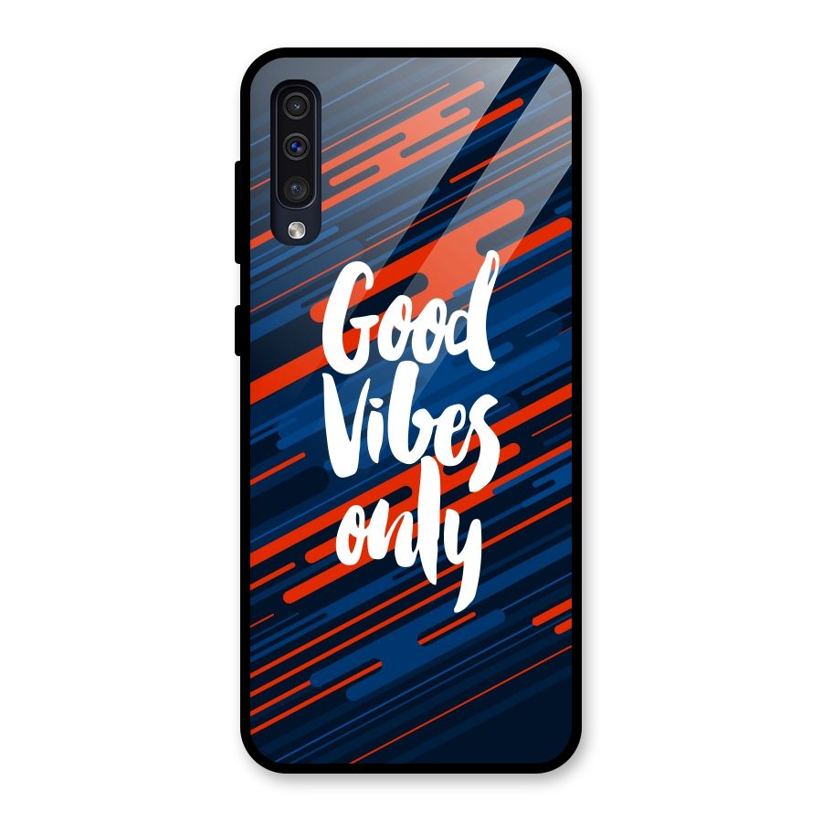 Good Vibes Only Glass Back Case for Galaxy A30s