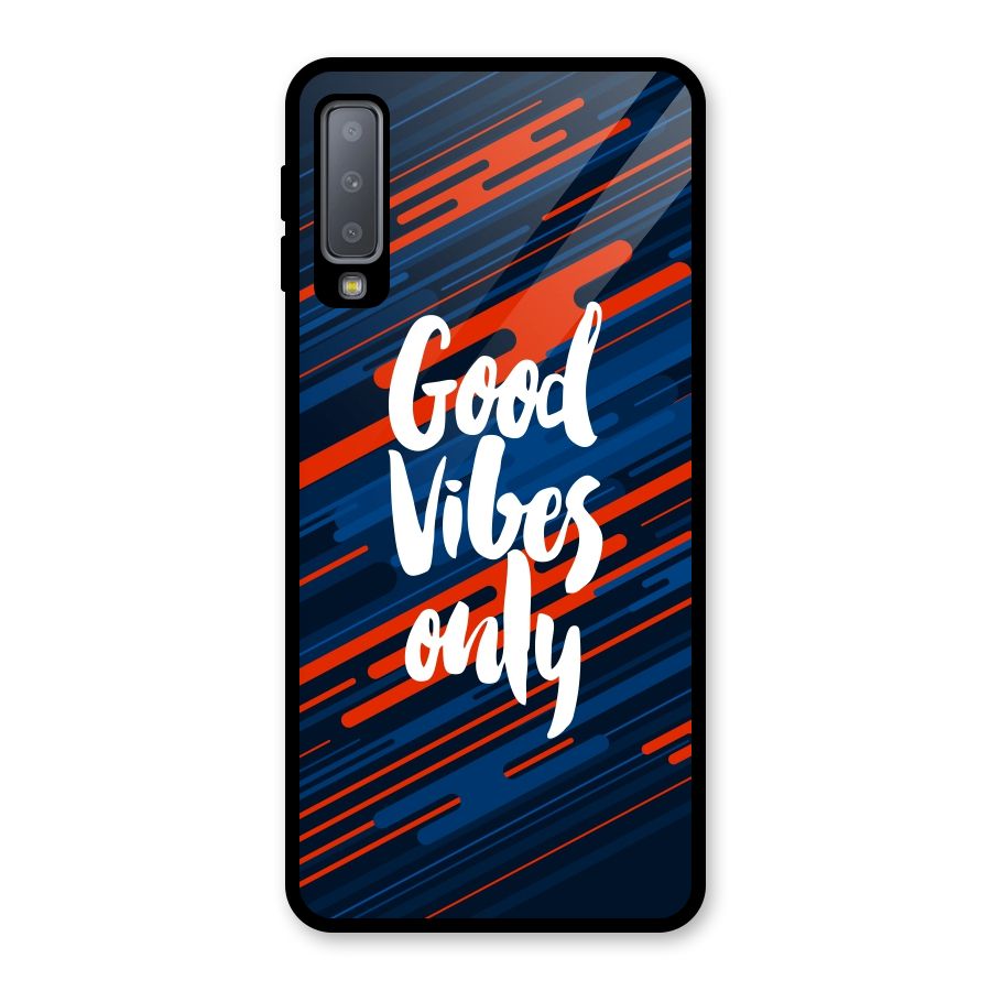 Good Vibes Only Glass Back Case for Galaxy A7 (2018)