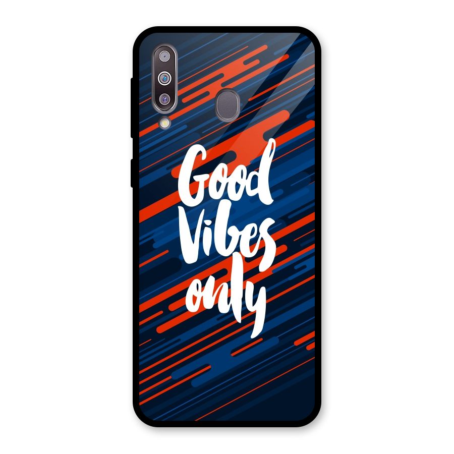 Good Vibes Only Glass Back Case for Galaxy M30