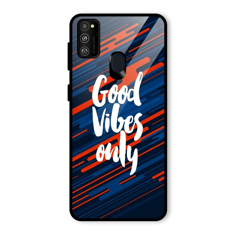 Good Vibes Only Glass Back Case for Galaxy M30s
