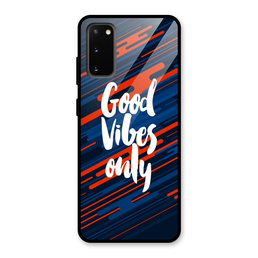 Good Vibes Only Glass Back Case for Galaxy S20