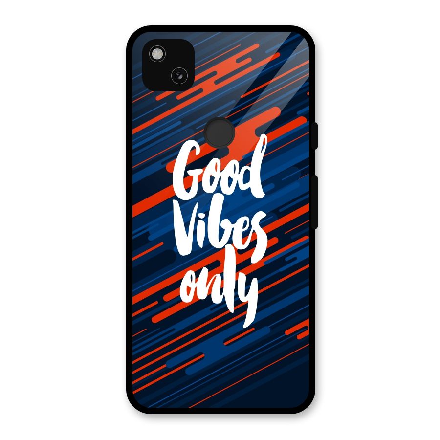 Good Vibes Only Glass Back Case for Google Pixel 4a