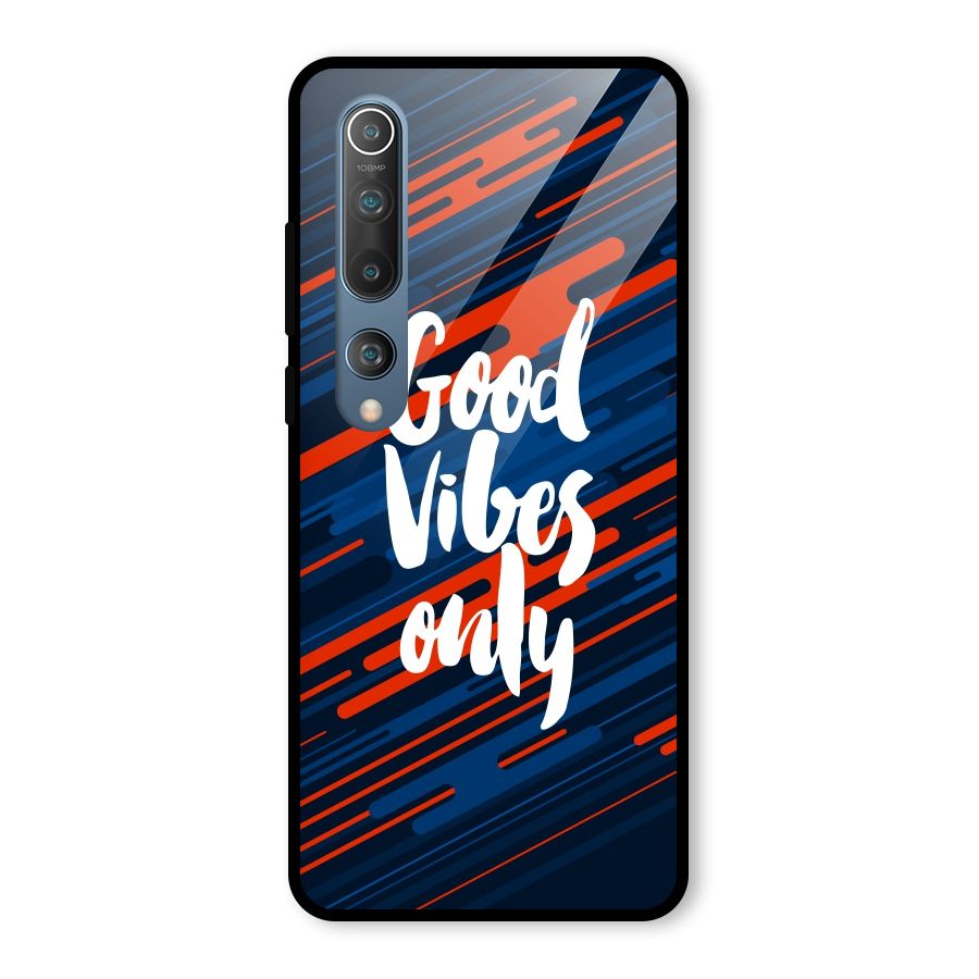Good Vibes Only Glass Back Case for Mi 10