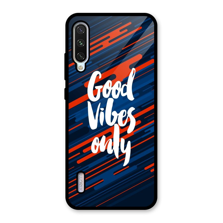 Good Vibes Only Glass Back Case for Mi A3