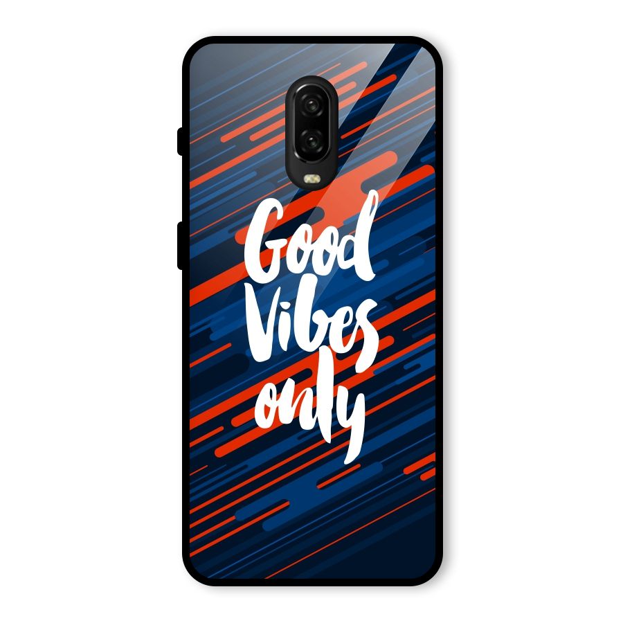 Good Vibes Only Glass Back Case for OnePlus 6T