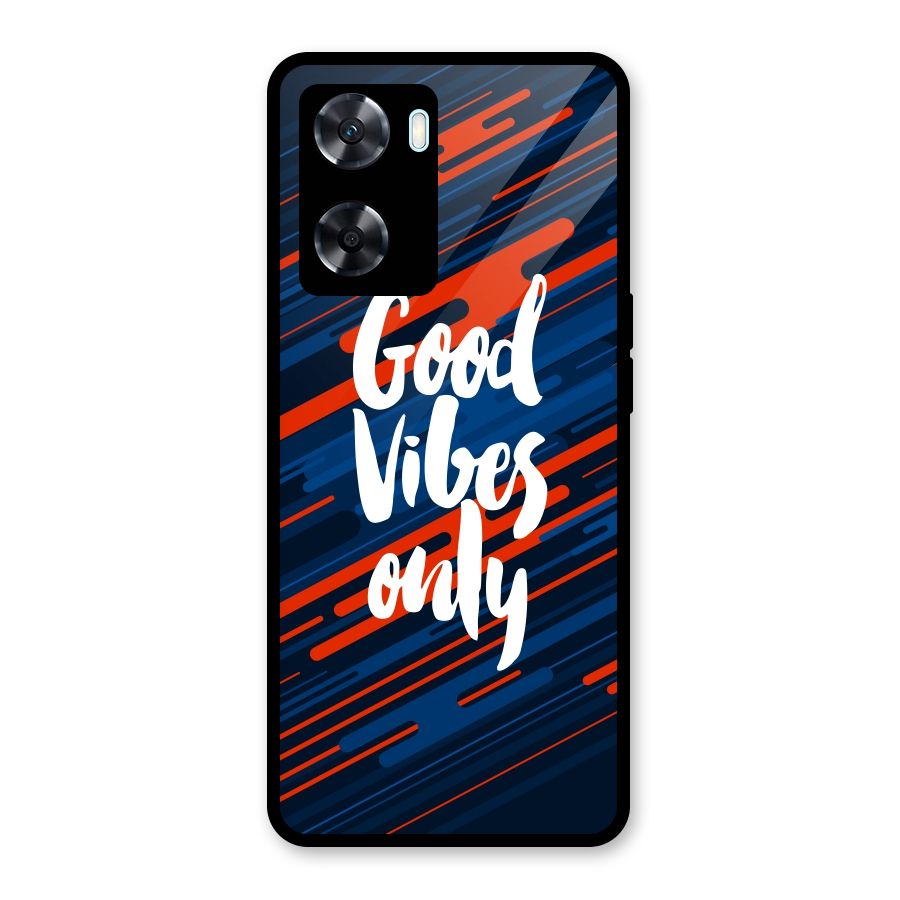 Good Vibes Only Glass Back Case for Oppo A77