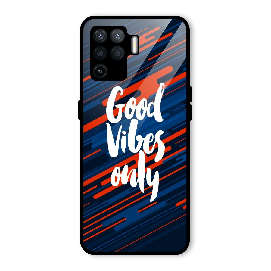 Good Vibes Only Glass Back Case for Oppo F19 Pro