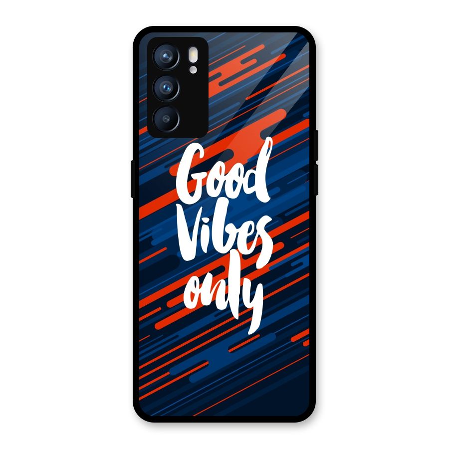 Good Vibes Only Glass Back Case for Oppo Reno6 5G