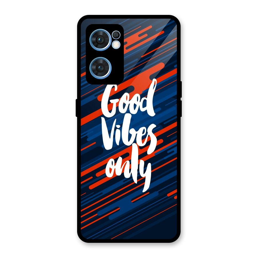 Good Vibes Only Glass Back Case for Oppo Reno7 5G