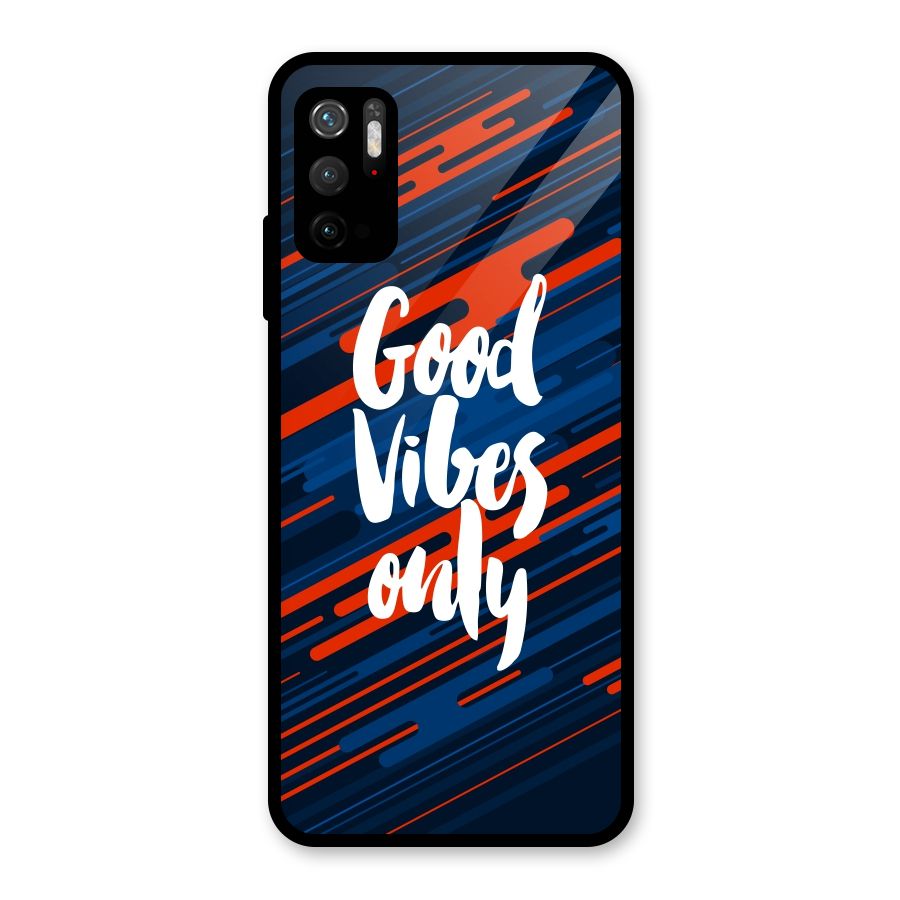 Good Vibes Only Glass Back Case for Poco M3 Pro 5G
