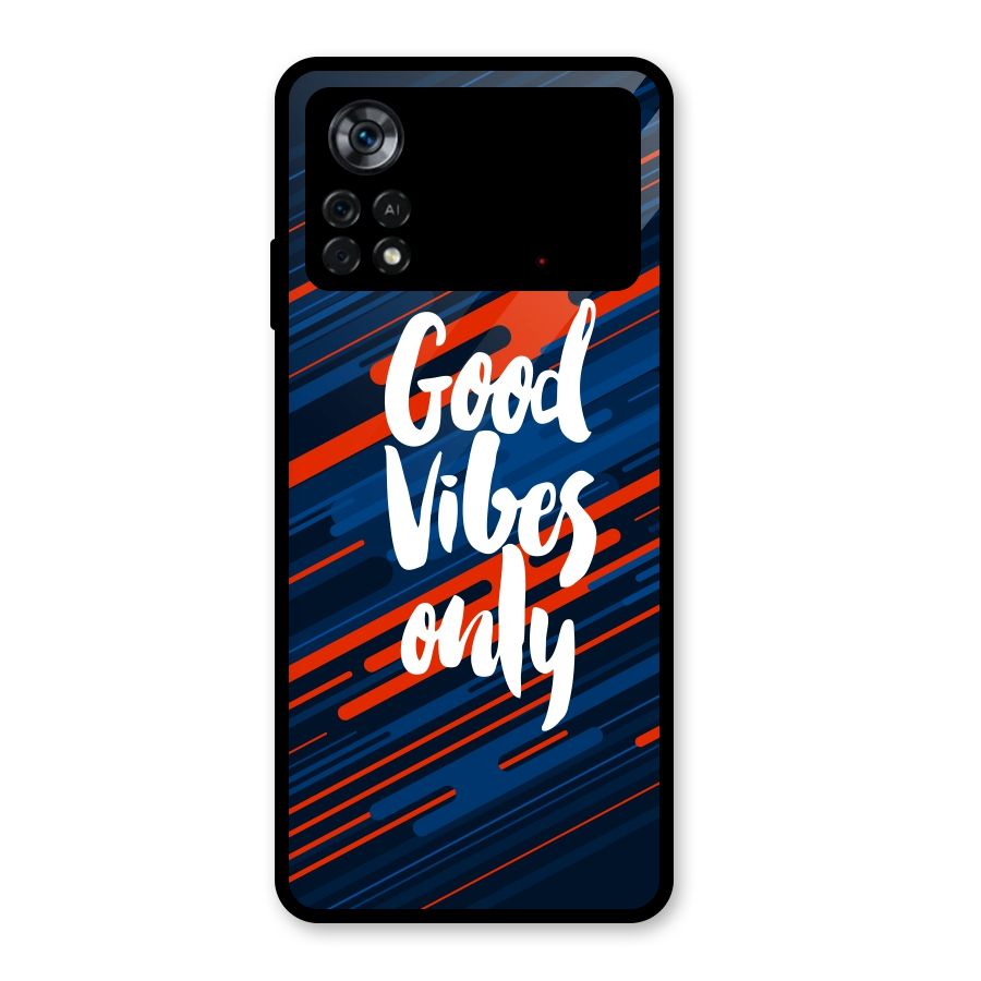 Good Vibes Only Glass Back Case for Poco X4 Pro 5G