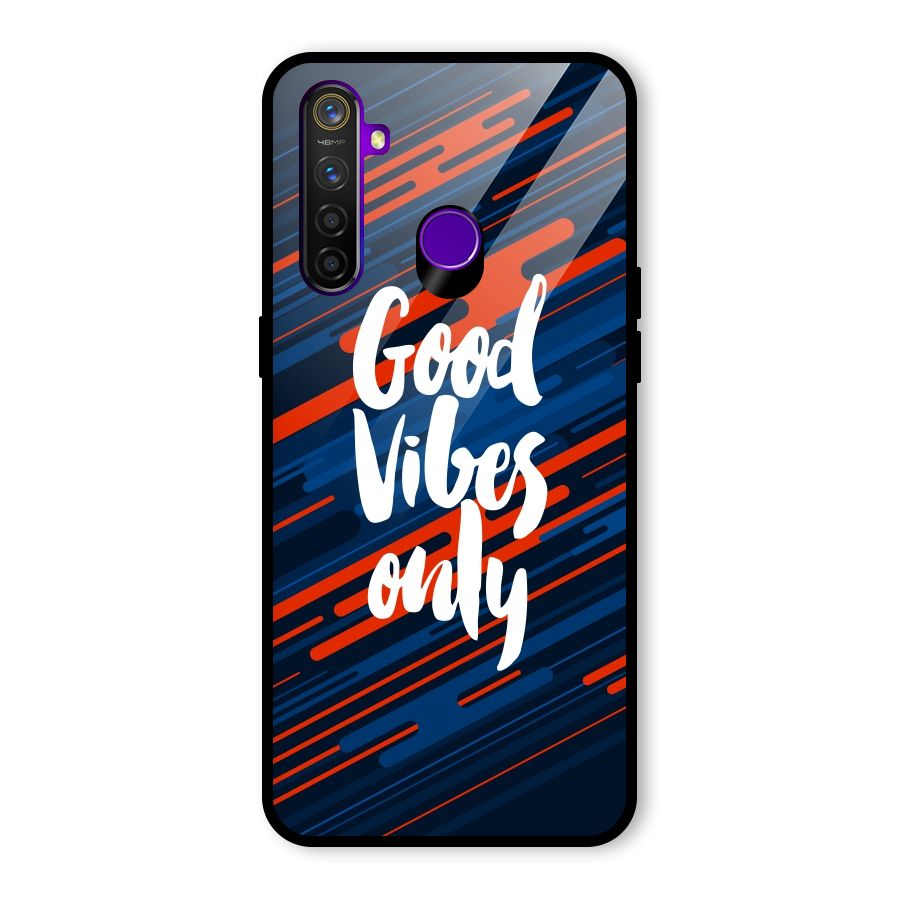 Good Vibes Only Glass Back Case for Realme 5 Pro