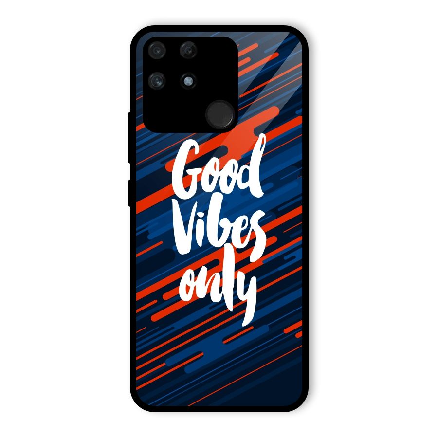 Good Vibes Only Glass Back Case for Realme Narzo 50A