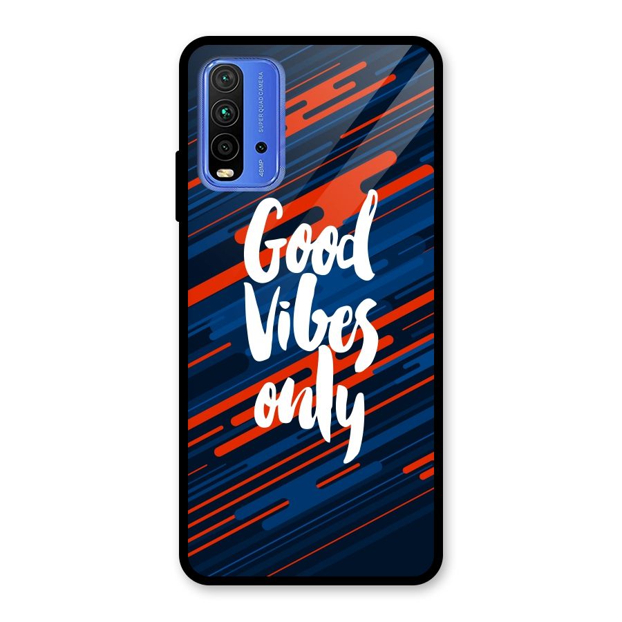 Good Vibes Only Glass Back Case for Redmi 9 Power