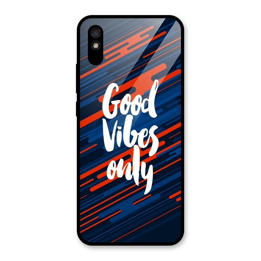 Good Vibes Only Glass Back Case for Redmi 9i