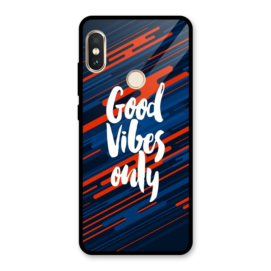 Good Vibes Only Glass Back Case for Redmi Note 5 Pro