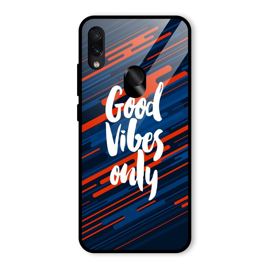 Good Vibes Only Glass Back Case for Redmi Note 7S