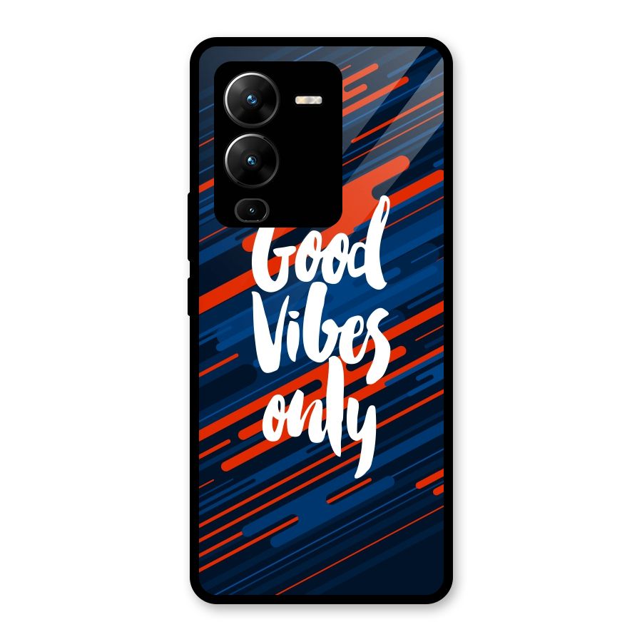 Good Vibes Only Glass Back Case for Vivo V25 Pro