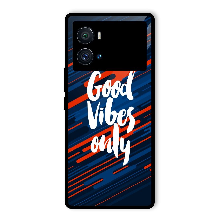 Good Vibes Only Glass Back Case for Vivo iQOO 9 Pro