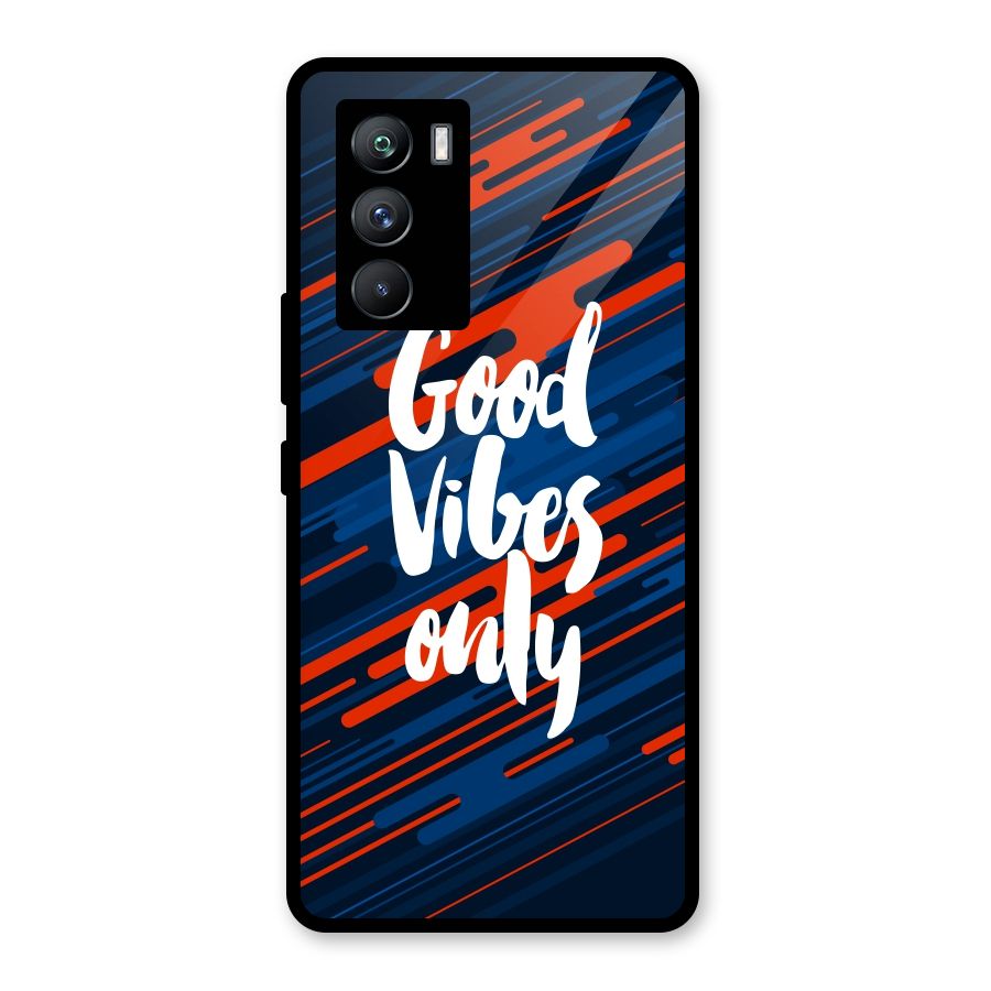 Good Vibes Only Glass Back Case for Vivo iQOO 9 SE