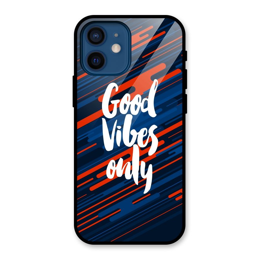 Good Vibes Only Glass Back Case for iPhone 12 Mini