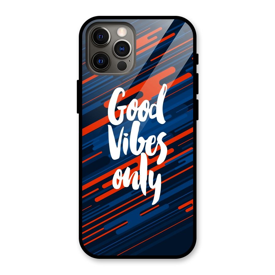 Good Vibes Only Glass Back Case for iPhone 12 Pro