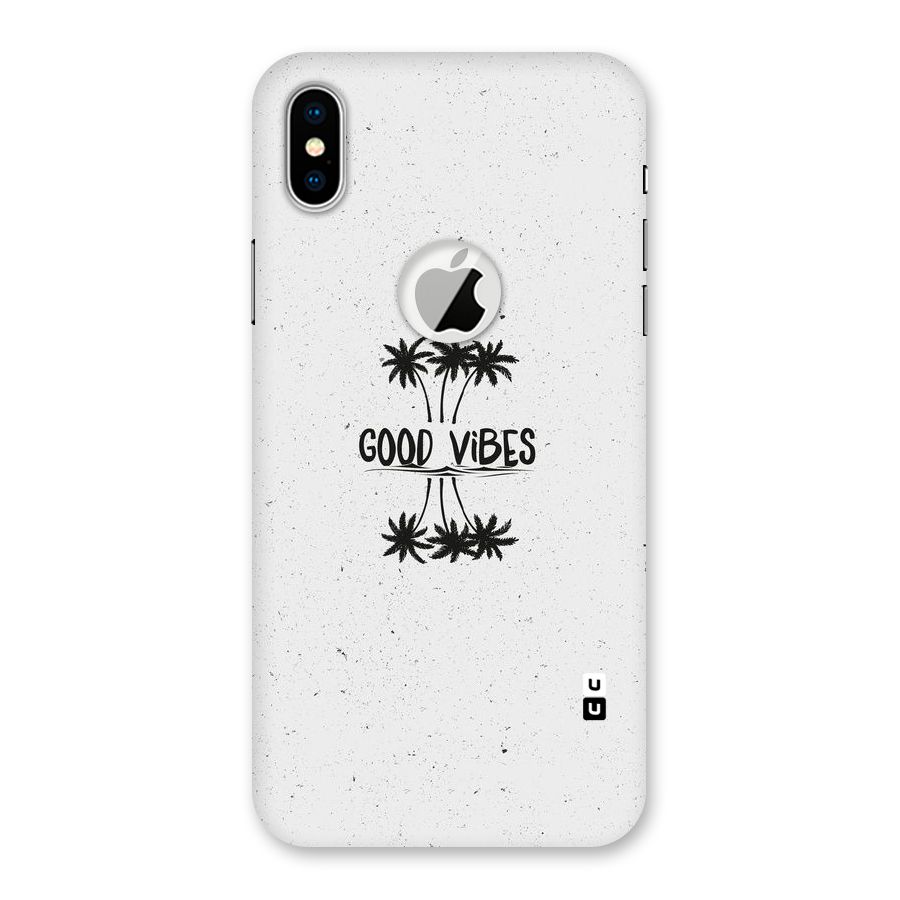 Good Vibes Rugged Back Case for iPhone XS Logo Cut