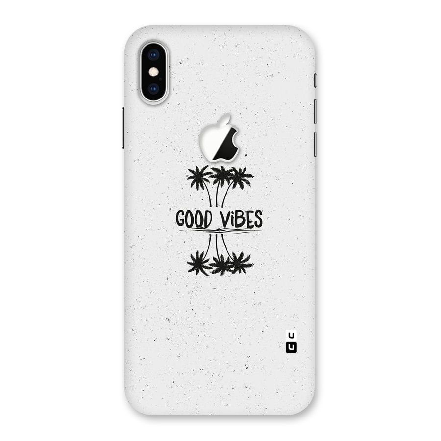 Good Vibes Rugged Back Case for iPhone XS Max Apple Cut