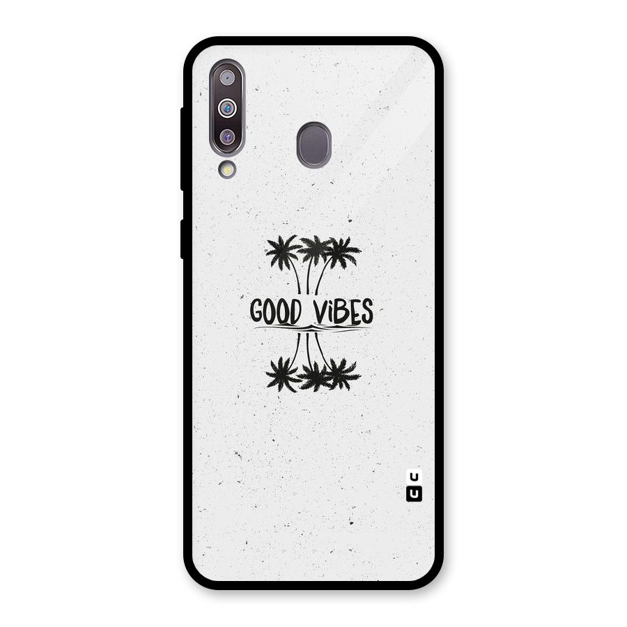 Good Vibes Rugged Glass Back Case for Galaxy M30