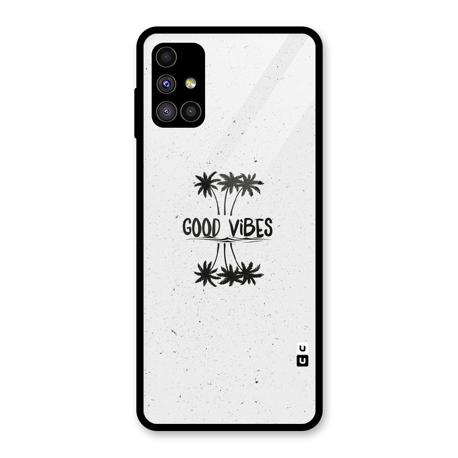 Good Vibes Rugged Glass Back Case for Galaxy M51