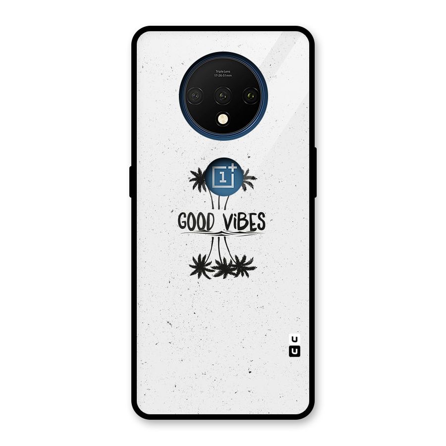 Good Vibes Rugged Glass Back Case for OnePlus 7T