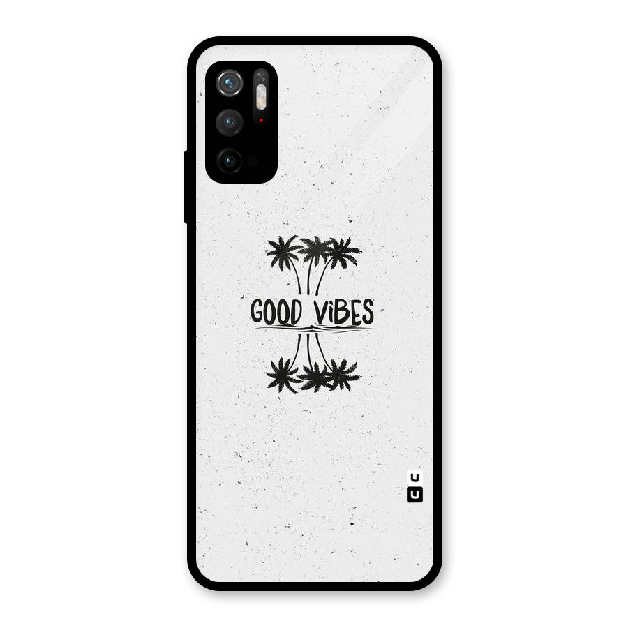 Good Vibes Rugged Glass Back Case for Poco M3 Pro 5G
