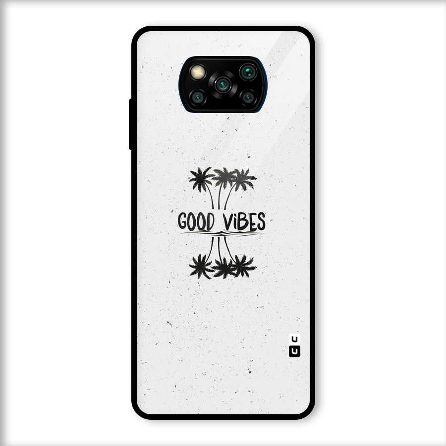 Good Vibes Rugged Glass Back Case for Poco X3