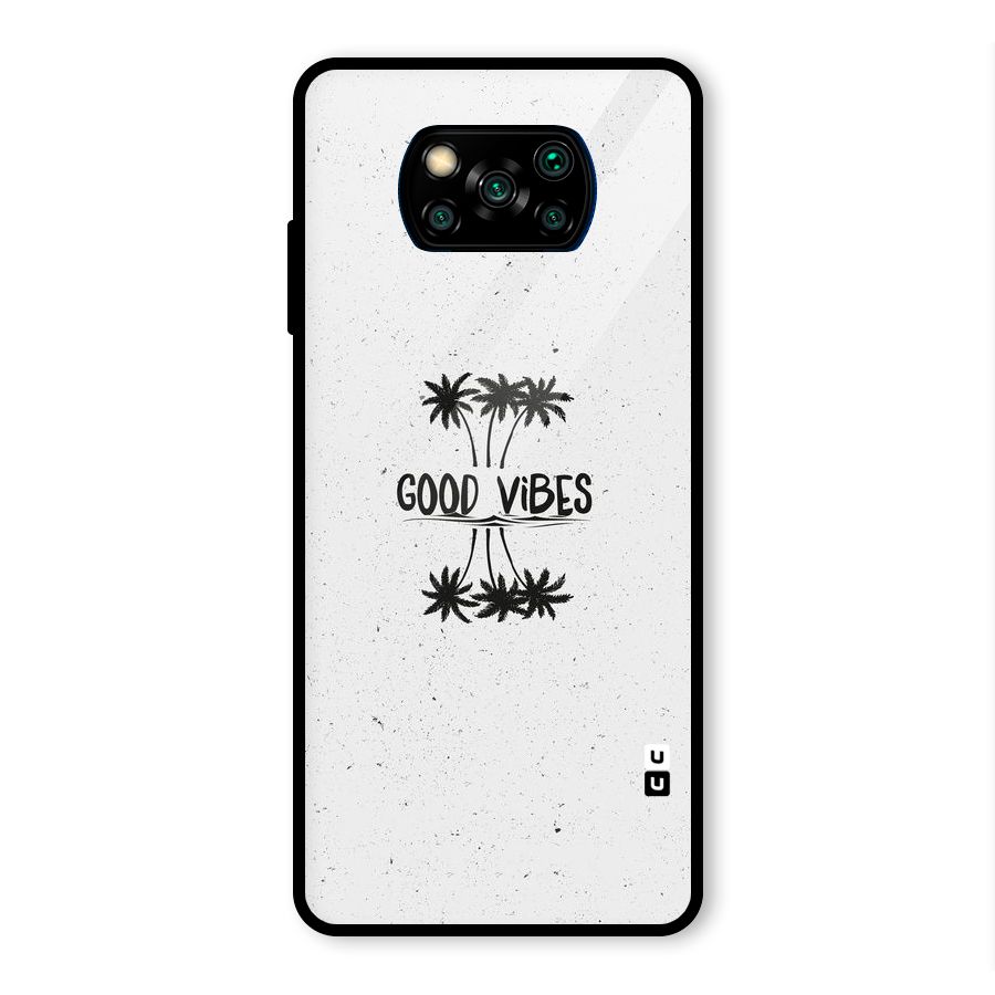 Good Vibes Rugged Glass Back Case for Poco X3 Pro